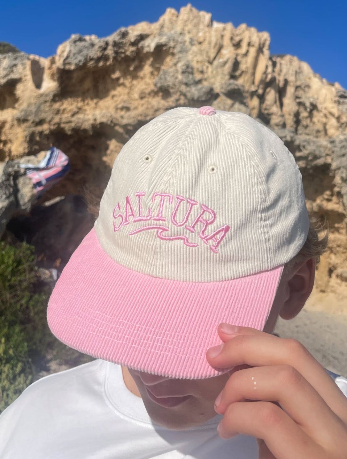 [PRE-ORDER] Saltura Baby Pink Corduroy Hat